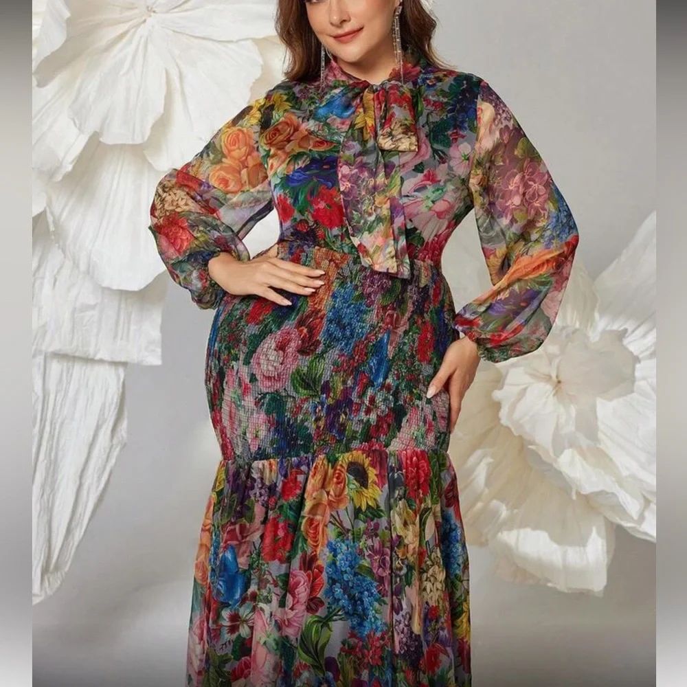 Floral Multicolor Maxi Dress - Picture 6 of 6